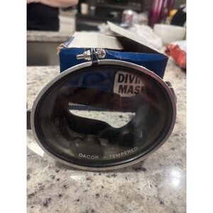 Vintage Dacor Scuba Diving 1960s Oval Tempered Glass Mask